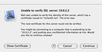 Unable to verify certificate